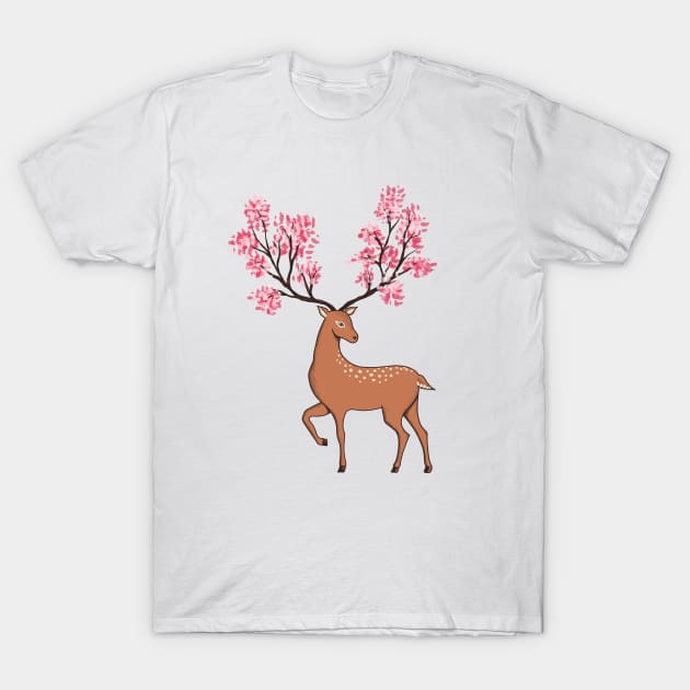 Nature Deer T-Shirt by coffeeman